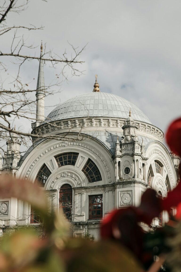 a domed building with a dome roof