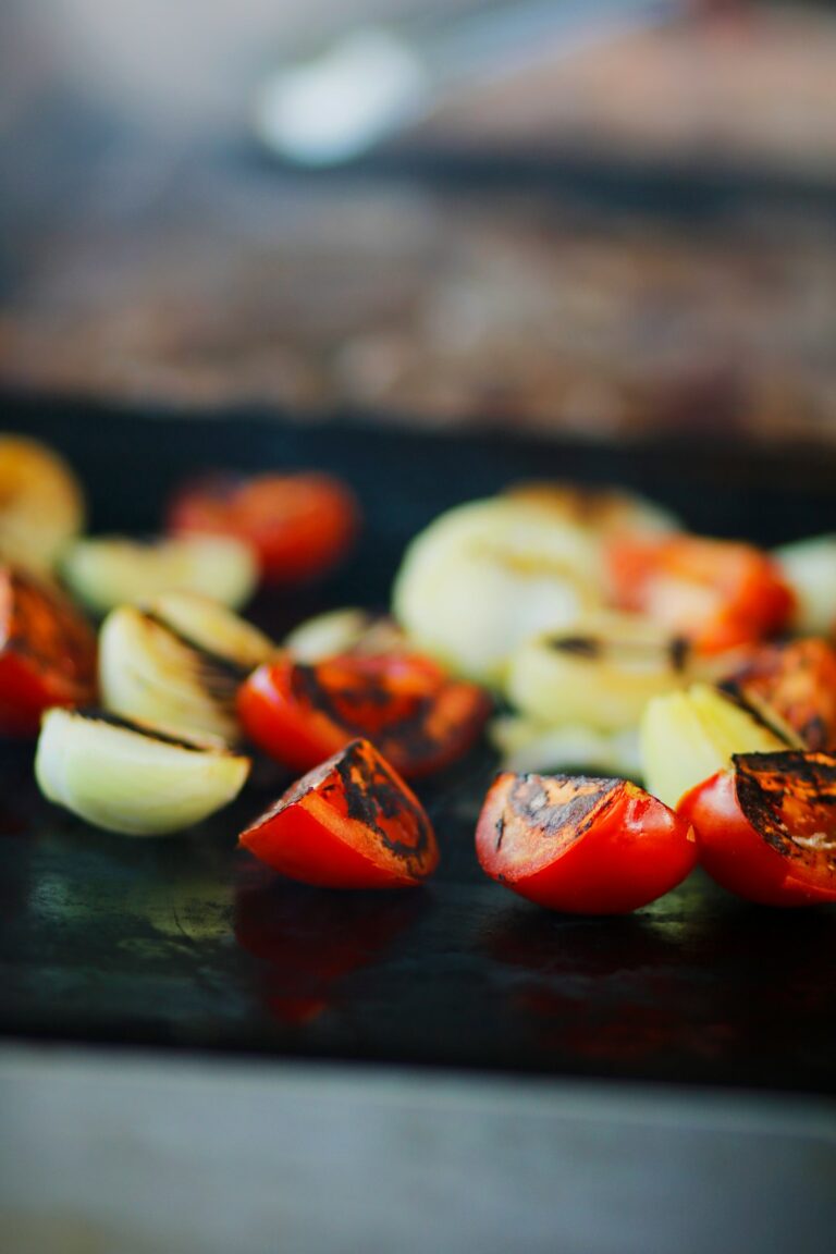 Tomatoes and grilled onions