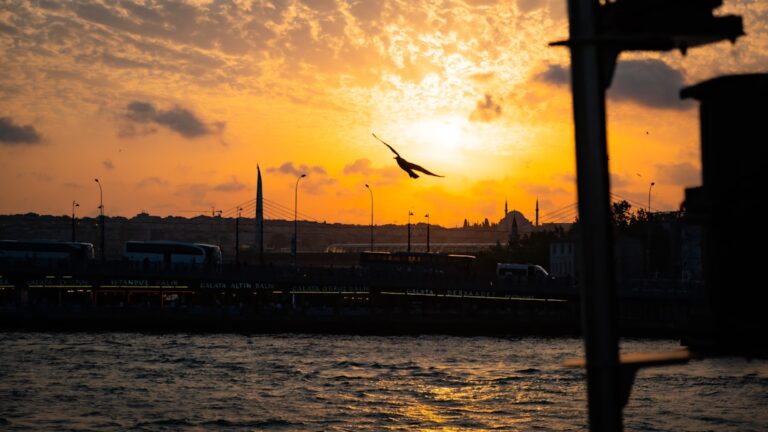 Istanbul sights at golden hours at sunset
